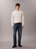 White Relaxed Cotton Monogram Jumper  Men