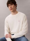 White Relaxed Cotton Monogram Jumper  Men
