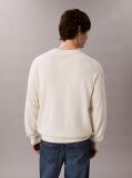 White Relaxed Cotton Monogram Jumper  Men