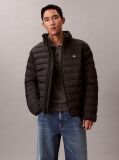Black Lightweight Nylon Puffer Jacket  Men