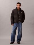 Black Lightweight Nylon Puffer Jacket  Men