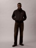 Black Padded Zip Mock Neck Jacket  Men
