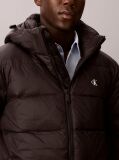 Black Hooded Down Puffer Jacket  Men
