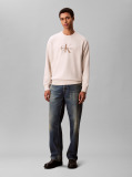 White Oversized Monogram Sweatshirt  Men