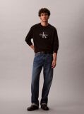 Black Oversized Monogram Sweatshirt  Men