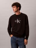 Black Oversized Monogram Sweatshirt  Men