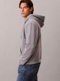 Grey Relaxed Monogram Hoodie  Men