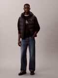 Black Hooded Down Puffer Gilet  Men