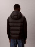 Black Hooded Down Puffer Gilet  Men
