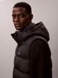 Black Hooded Down Puffer Gilet  Men