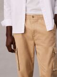 Beige Skinny Twill Cargo Pants  Men