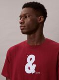 Red And Graphic Relaxed T-Shirt  Men