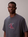 Grey Monologo Graphic Relaxed T-Shirt  Men