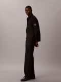 Black Cotton Twill Utility Overshirt  Men