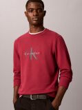 Red Cotton Terry Monogram Sweatshirt  Men
