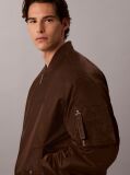 Brown Nylon Bomber Jacket  Men