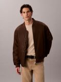 Brown Nylon Bomber Jacket  Men