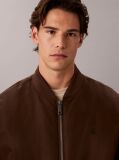 Brown Nylon Bomber Jacket  Men