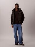 Black Hooded Down Puffer Gilet  Men