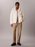 White Relaxed Nylon Puffer Jacket  Men
