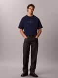 Blue Relaxed Logo Appliqué T-shirt  Men