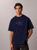 Blue Relaxed Logo Appliqué T-shirt  Men