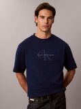 Blue Relaxed Logo Appliqué T-shirt  Men