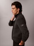 Black Cotton Terry Quarter Zip Sweatshirt  Men