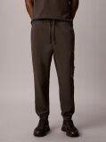 Black Cotton Terry Cargo Joggers  Men