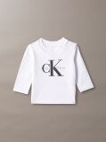 White Newborn Long Sleeve Logo T-shirt  Newborn