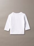 White Newborn Long Sleeve Logo T-shirt  Newborn