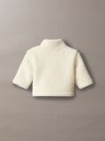 Beige Newborn Teddy Half-Zip Jacket  Newborn