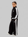 Black Monologo Track Top And Joggers Set  Girls