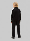 Black Colour-Blocked Terry Track Top And Joggers Set  Boys