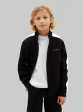 Black Colour-Blocked Terry Track Top And Joggers Set  Boys