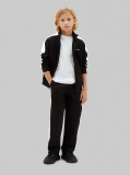 Black Colour-Blocked Terry Track Top And Joggers Set  Boys