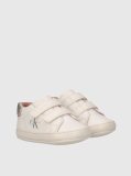White Baby Low Cut Velcro Sneakers  Girls