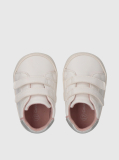 White Baby Low Cut Velcro Sneakers  Girls