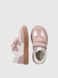 White Kids Low Cut Velcro Sneakers  Girls