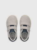 White Kids Low Cut Velcro Sneakers  Kids Unisex