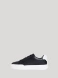 Black Leather Durable Traction NYC Trainers  Men