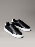 Black Leather Durable Traction NYC Trainers  Men
