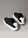 Black Leather Durable Traction NYC Trainers  Men
