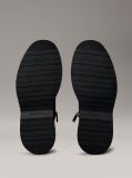 Black Tumbled Leather Lace-Up Zip Boots  Men