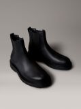 Black Tumbled Leather Chelsea Boots  Men