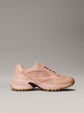 Pink Leather and Breathable Mesh Trainers  Women