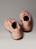 Pink Leather and Breathable Mesh Trainers  Women