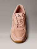 Pink Leather and Breathable Mesh Trainers  Women