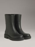 Black Waterproof Flexible Lug Sole Rainboots  Women