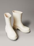 Beige Waterproof Flexible Lug Sole Rainboots  Women